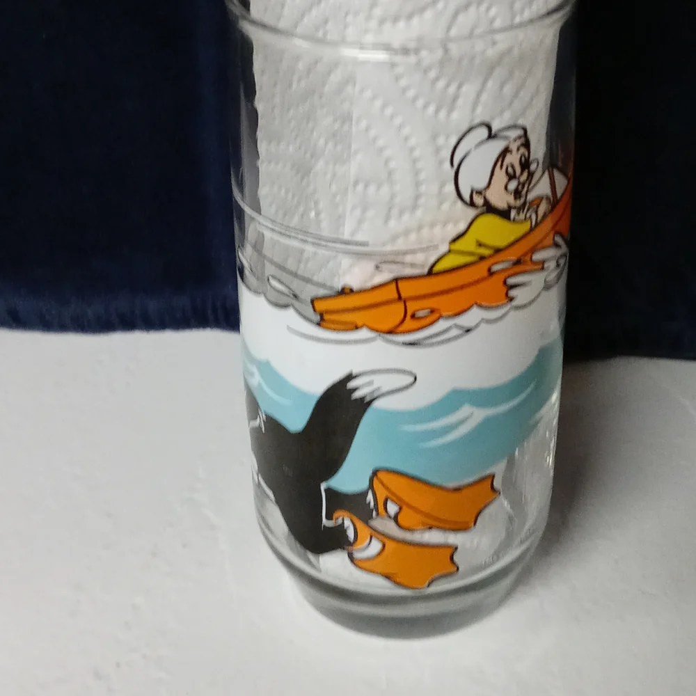 Vintage Looney Tunes Tweety Silvester Granny Drinking Glass - Picture 2 of 4